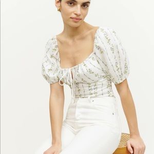 Reformation Rory Linen Top Size 10